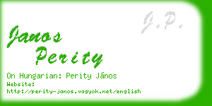 janos perity business card